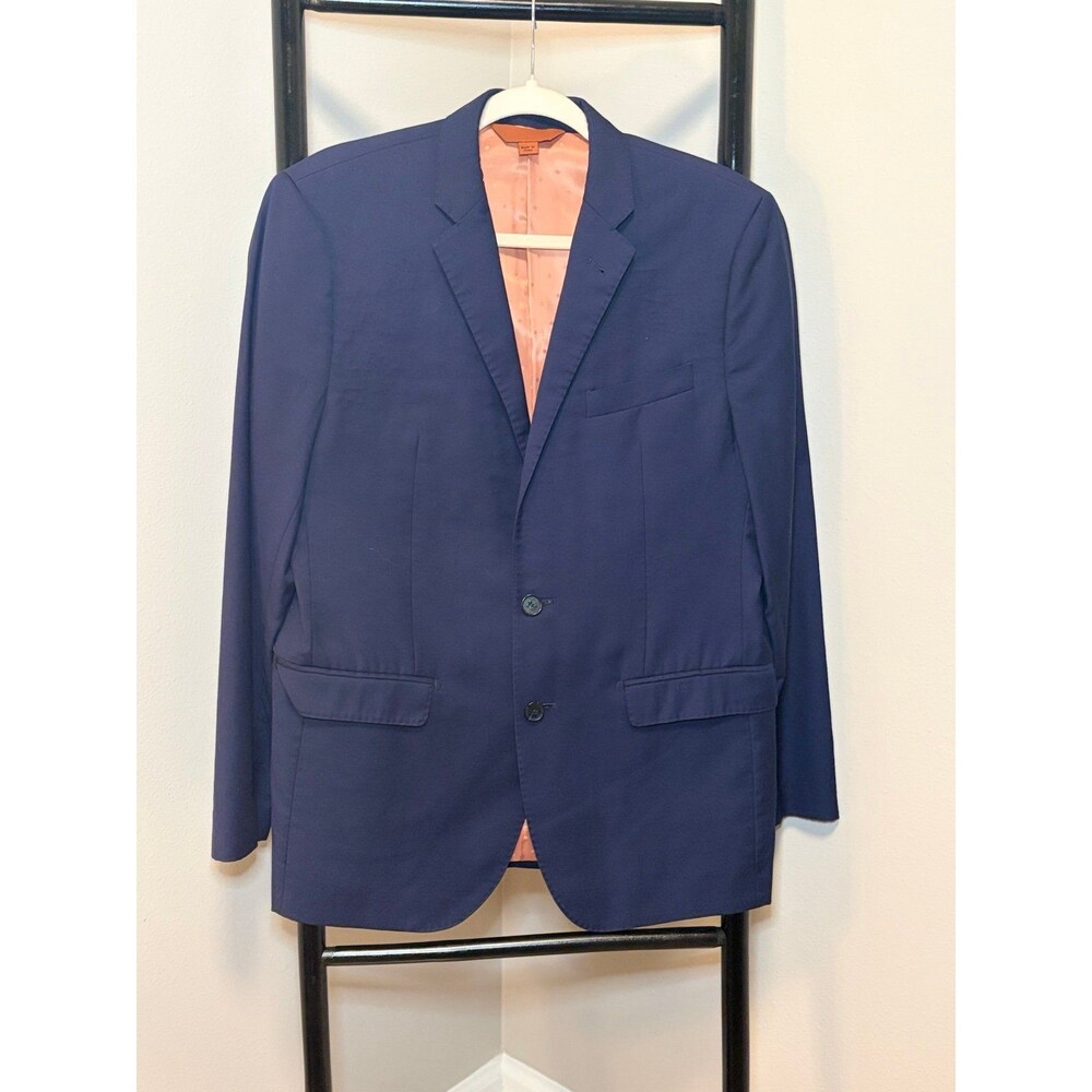 Privé Baroni Men’s Navy Blazer | Super 150’s Wool | Size 40R